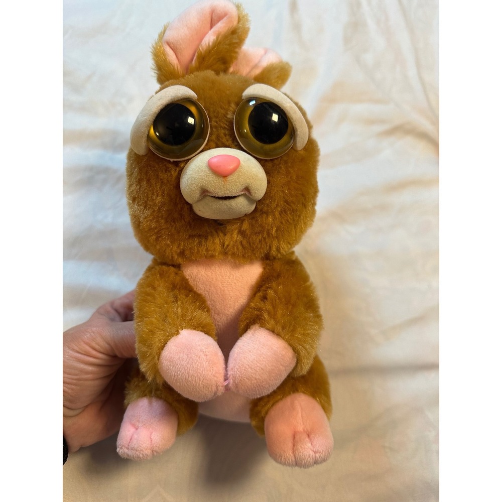 Feisty Pets Karl the Snarl Bunny Rabbit Plush Brown Pink William Mark Corp 8.5"